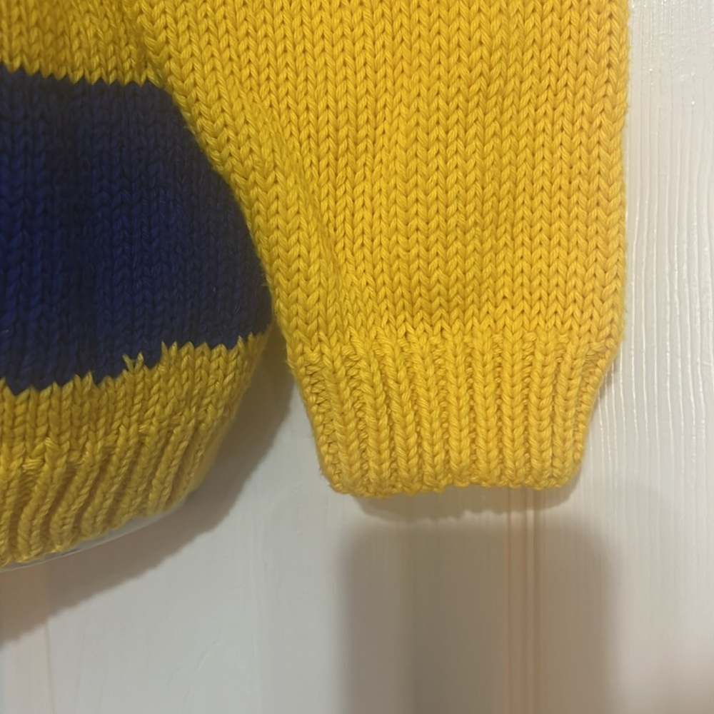 Aunti M’s Fantasies Noah’s Ark child yellow crew neck pullover sweater, size L - Picture 10 of 13